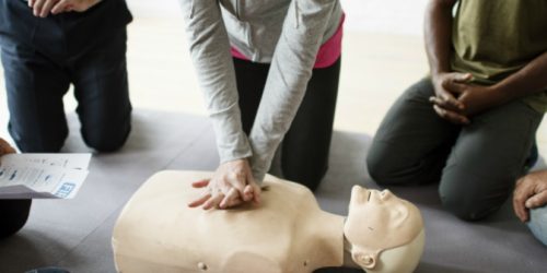 CPR First Aid Training Concept